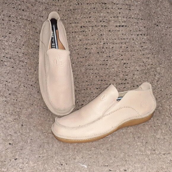 BED STU-The Next Step-Moccasins-Beige Leather Loafers/Driving Shoes-Sz 11.5-EX - Picture 1 of 8